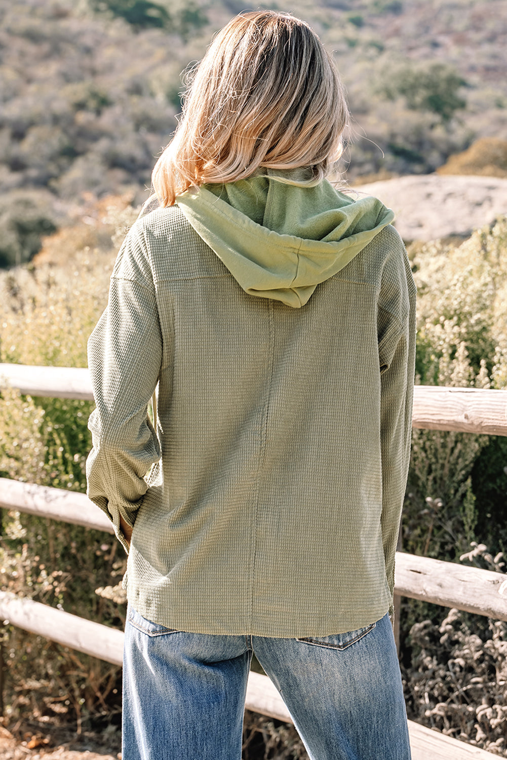 2 in 1 Thermal Knit Textured Hooded Jacket