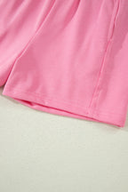 Slim Tank Top Elastic High Waist Shorts 2pcs Outfit
