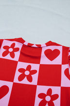 Dotted Heart Festive Valentine Blouse