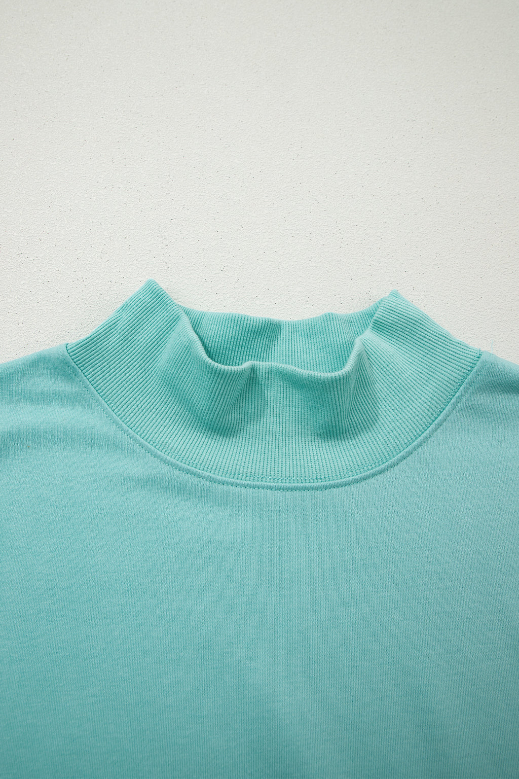 Solid Color High Neck Cap Sleeve Loose Top