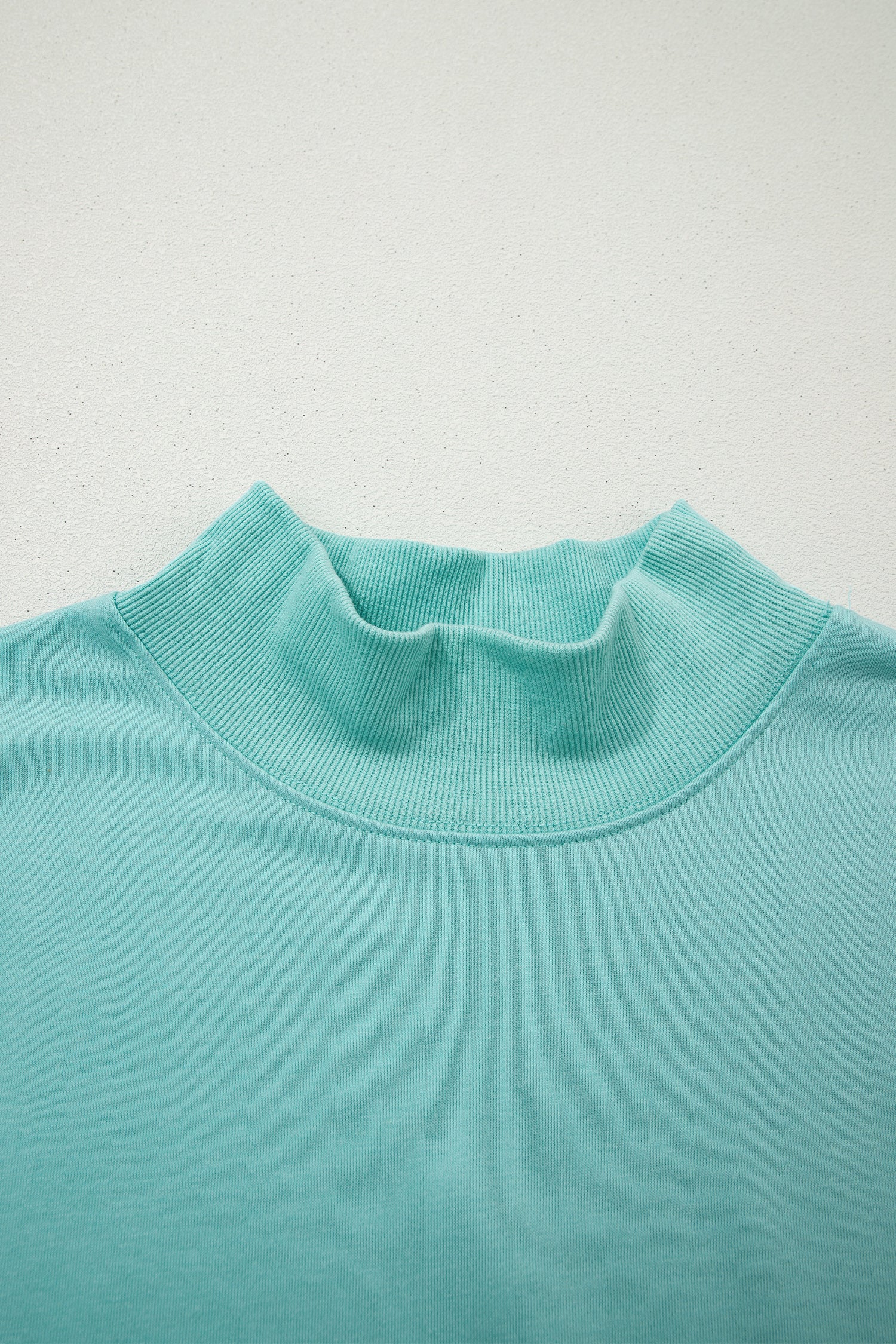 Solid Color High Neck Cap Sleeve Loose Top