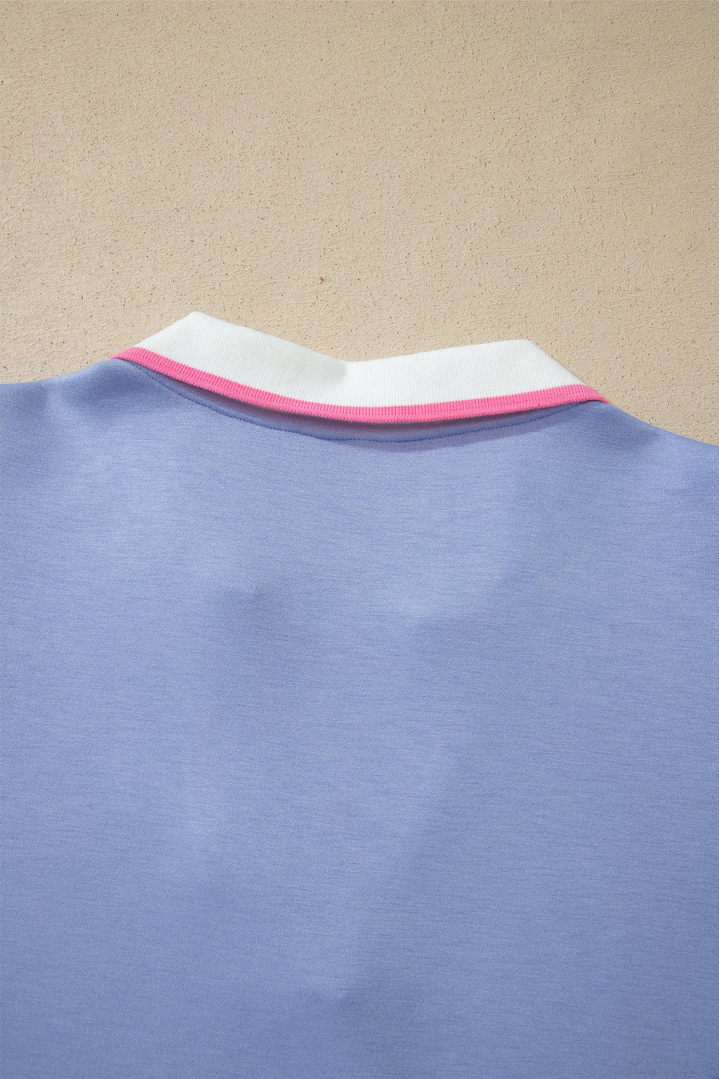 Preppy Striped Trim V Neck Polo Tee Drawstring Skirt Set