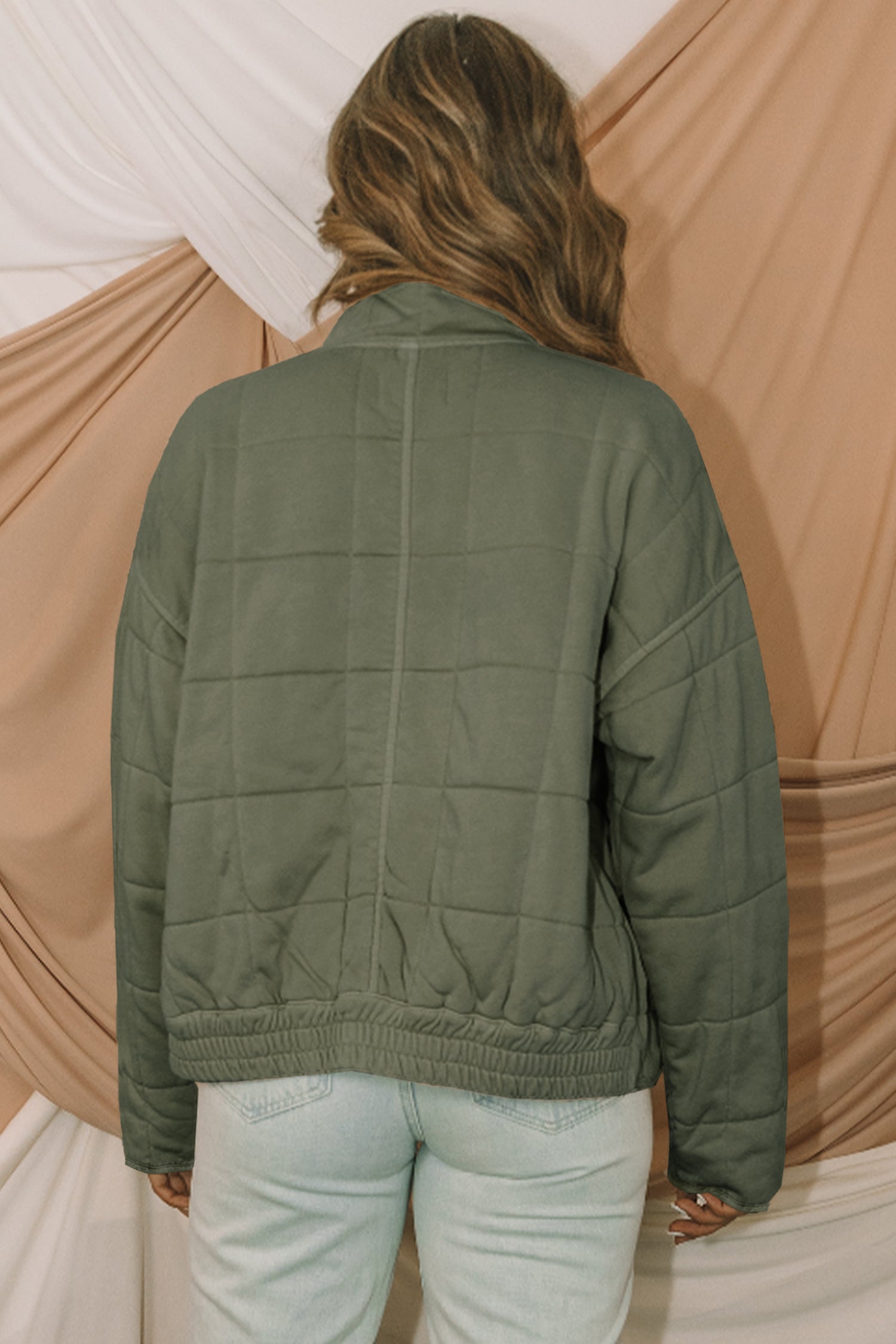 Zip-Up Pocket Quilted Jacket