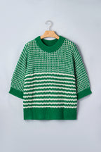 3/4 Draped Sleeve Slouchy Sweater