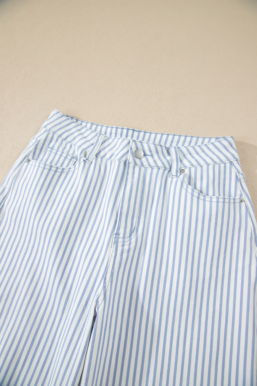 Striped Casual Barrel Jeans