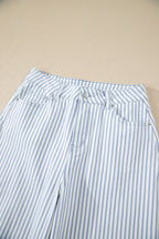 Striped Casual Barrel Jeans