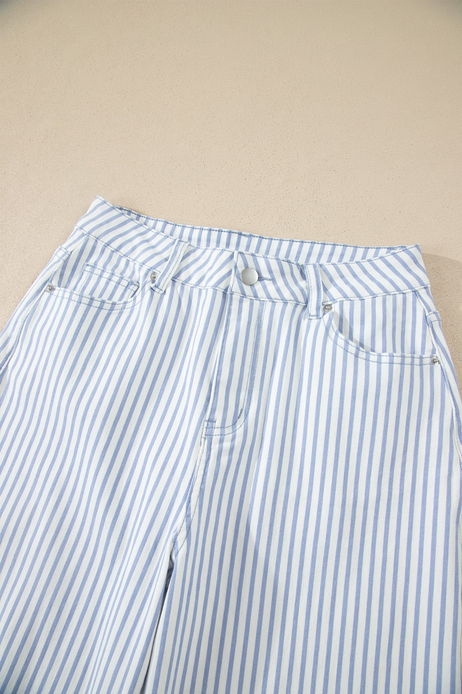 Striped Casual Barrel Jeans