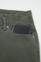 2-Button High Waist Flared Bottom Jeans