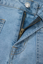 Myosotis High Rise Patch Pocket Denim Shorts