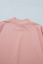 Solid Color High Neck Cap Sleeve Loose Top