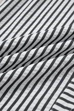 Black Stripe Wide Leg Casual Pants