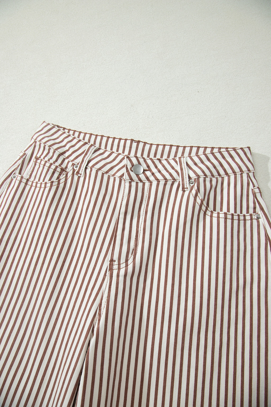 Striped Casual Barrel Jeans