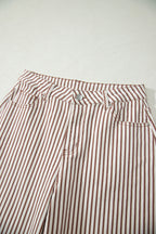 Striped Casual Barrel Jeans