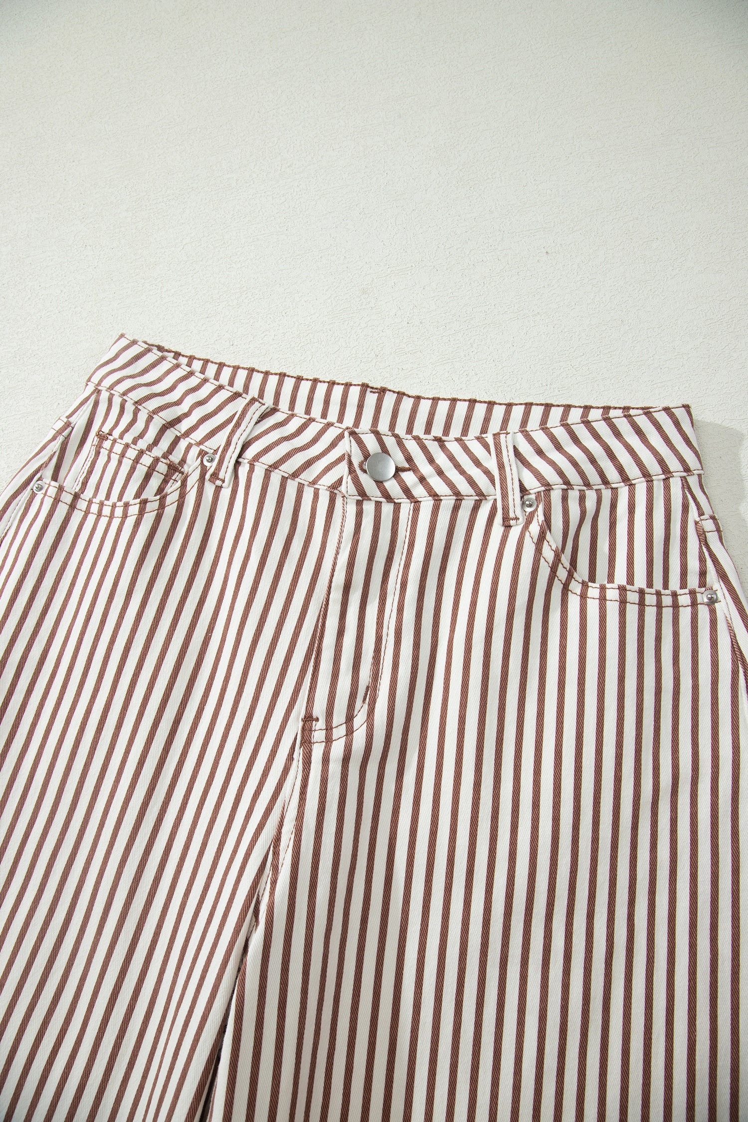 Striped Casual Barrel Jeans