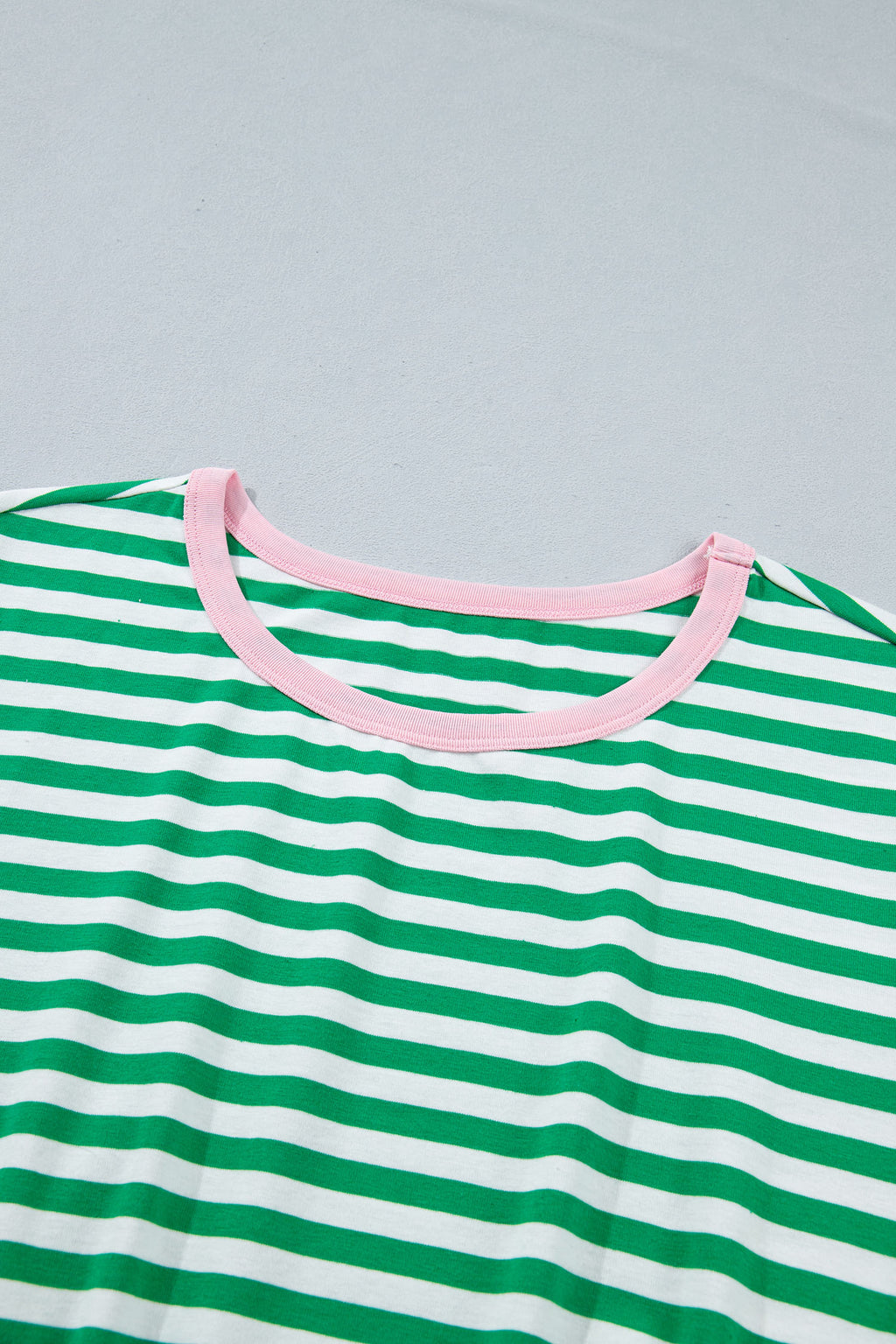 Striped Nautical Tie Contrast Trim Round Neck T Shirt Mini Dress