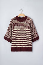 3/4 Draped Sleeve Slouchy Sweater
