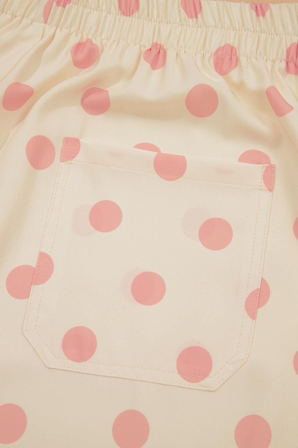 Polka Dot Print Patched Pocket Loose Pants