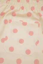 Polka Dot Print Patched Pocket Loose Pants