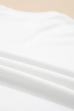Solid Color High Neck Cap Sleeve Loose Top