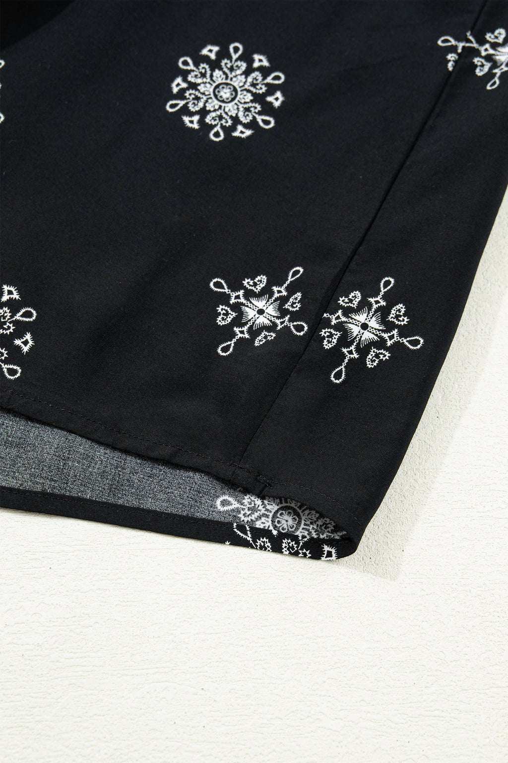 Boho Chic Notched V Neck Plus Floral Short Sleeve Top