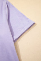 Casual Plain Crew Neck Tee