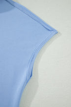 Banana Cream Loose Polo Tee Elastic Waist 2pcs Short Set