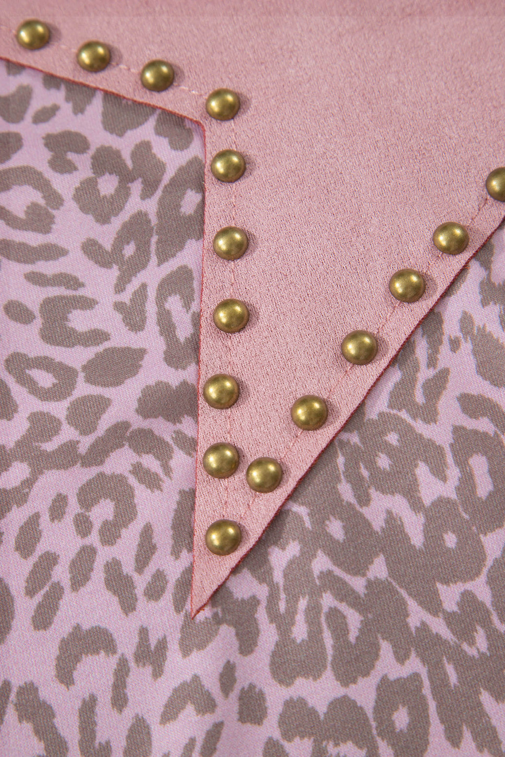 Leopard Retro Studded Star Patch Loose Tee