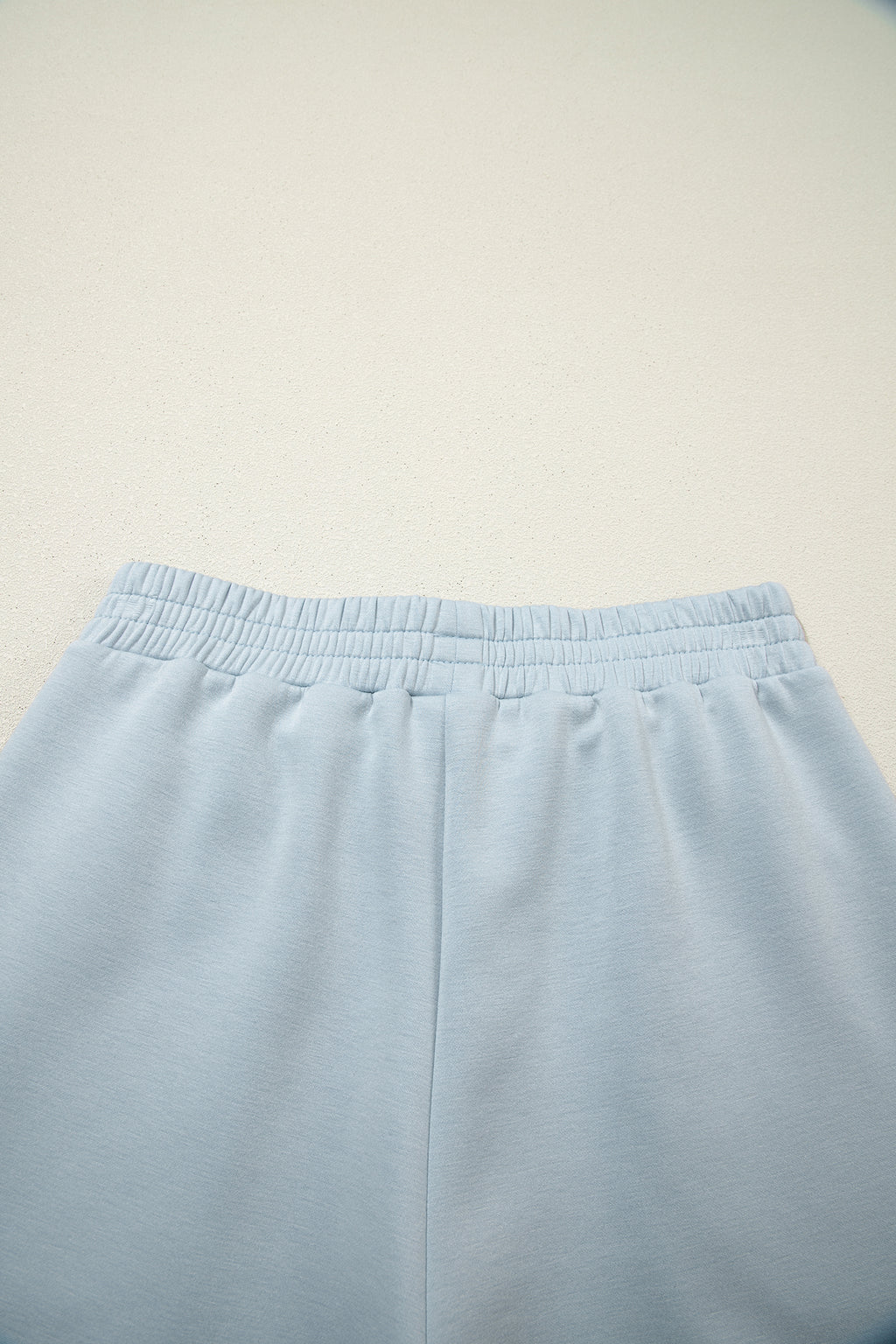 Half Zip Polo Tee Casual Pant Set