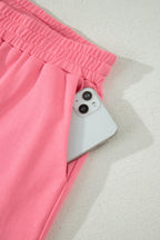 Half Zipped Ruffled Short Set