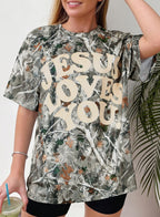 Camo Woodland LOVE LIKE JESUS Casual Tee