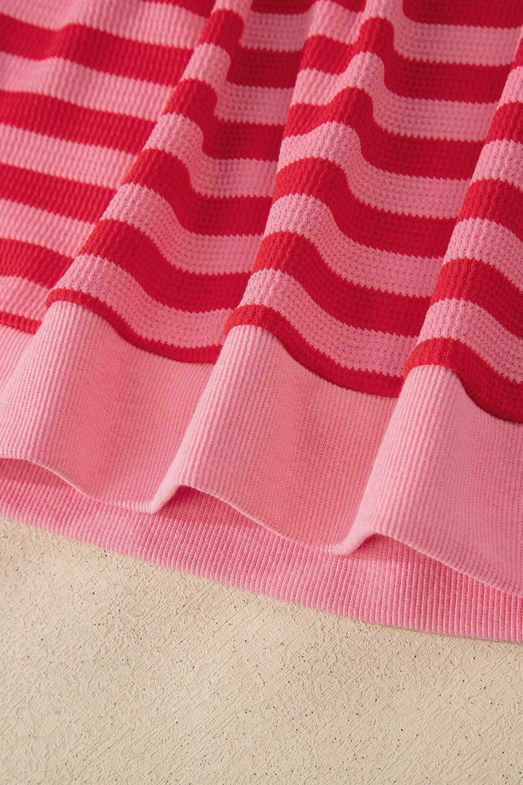 Striped Puff Short Sleeve T Shirt Matching Shorts Set