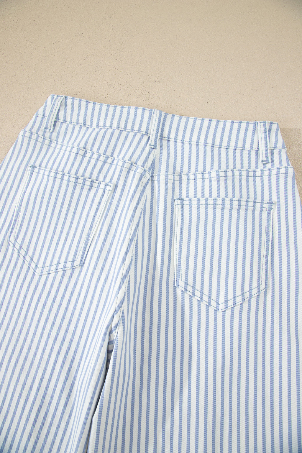 Striped Casual Barrel Jeans