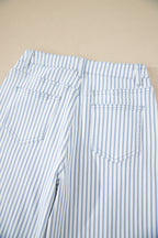 Striped Casual Barrel Jeans