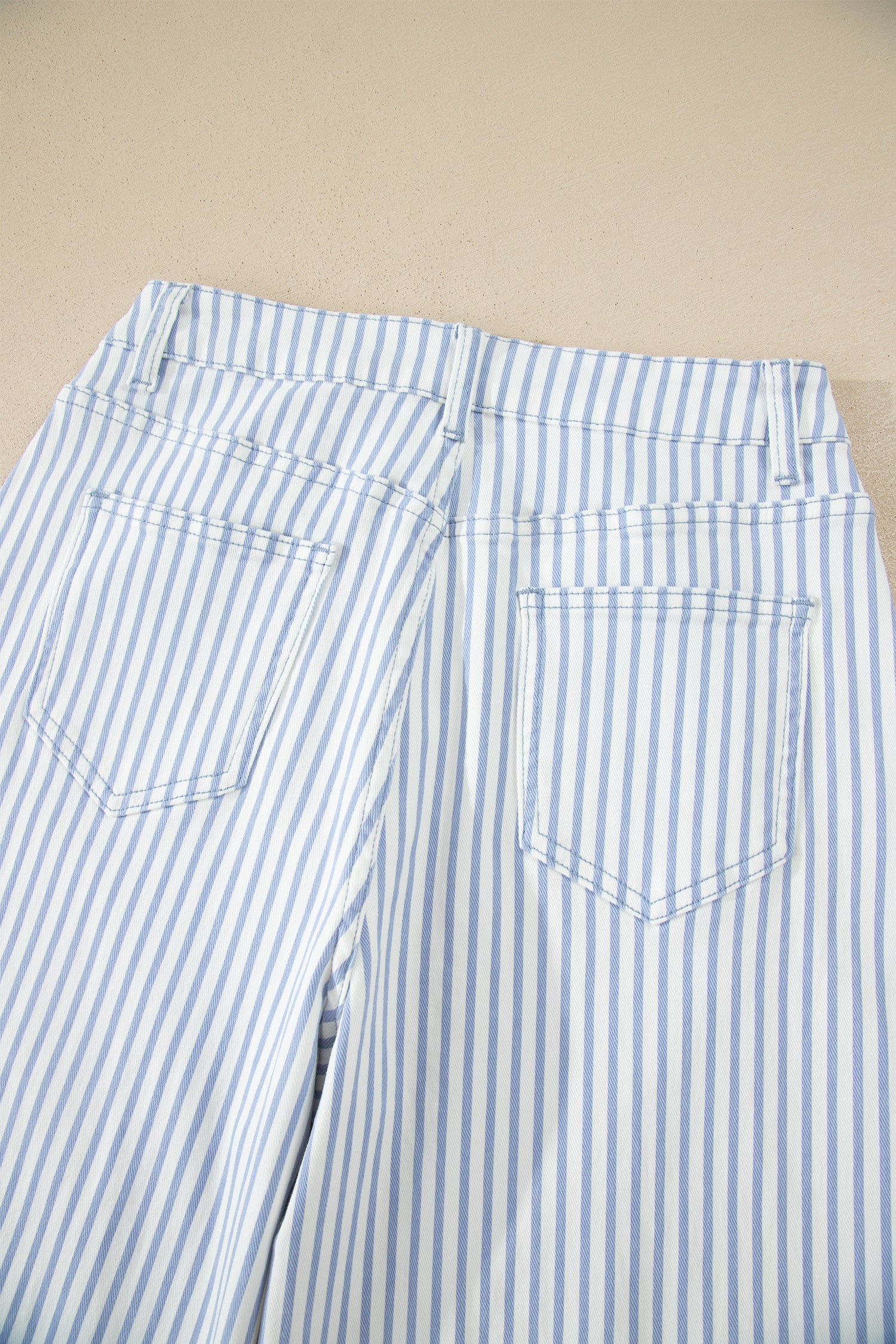 Striped Casual Barrel Jeans