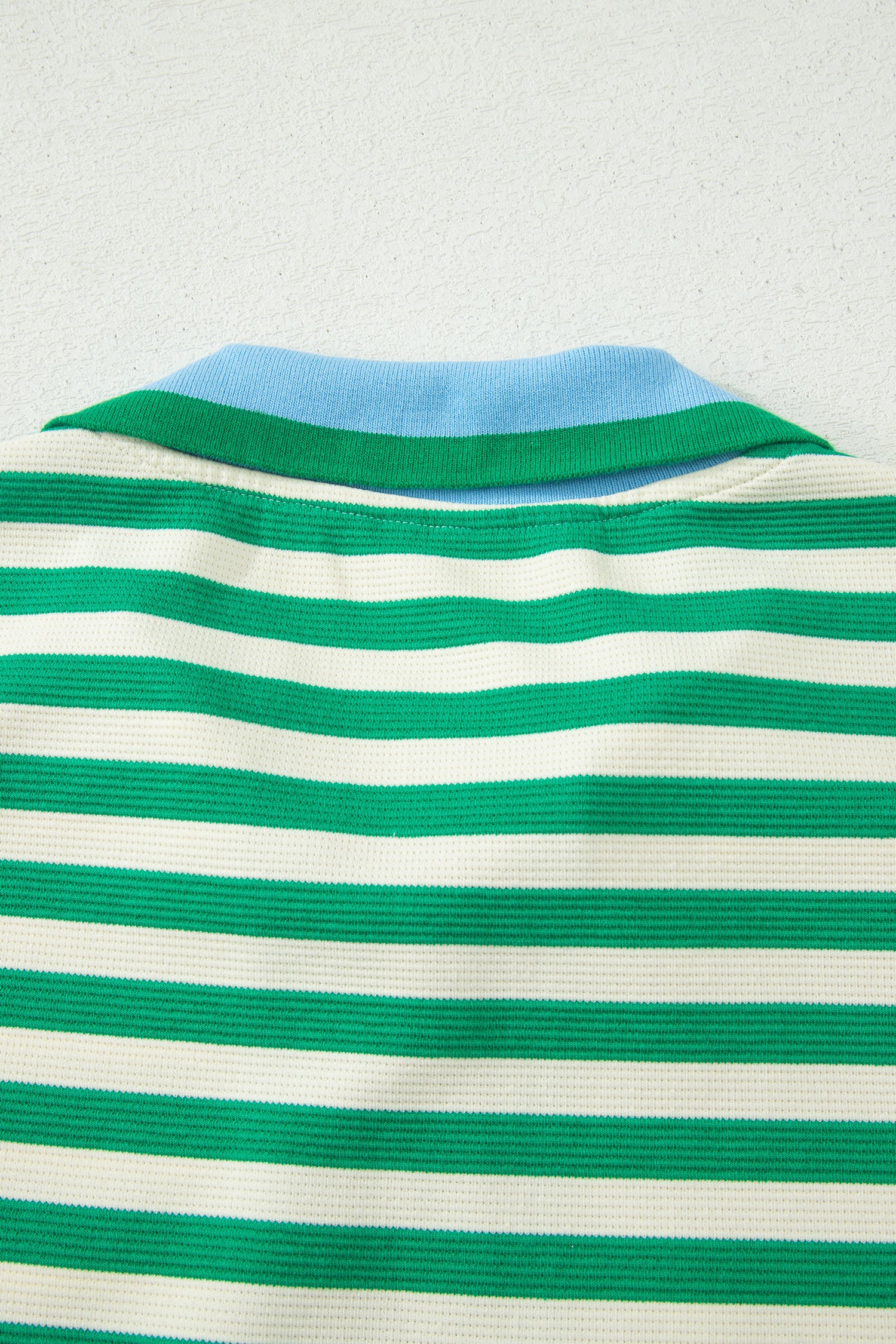 Textured Stripe Print Contrast Trim Zip Collar Sleeveless 2pcs Skort Set
