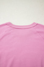 Pink Paisley Broderie Anglaise Valentine Heart Pattern Long Sleeve Patchwork Top