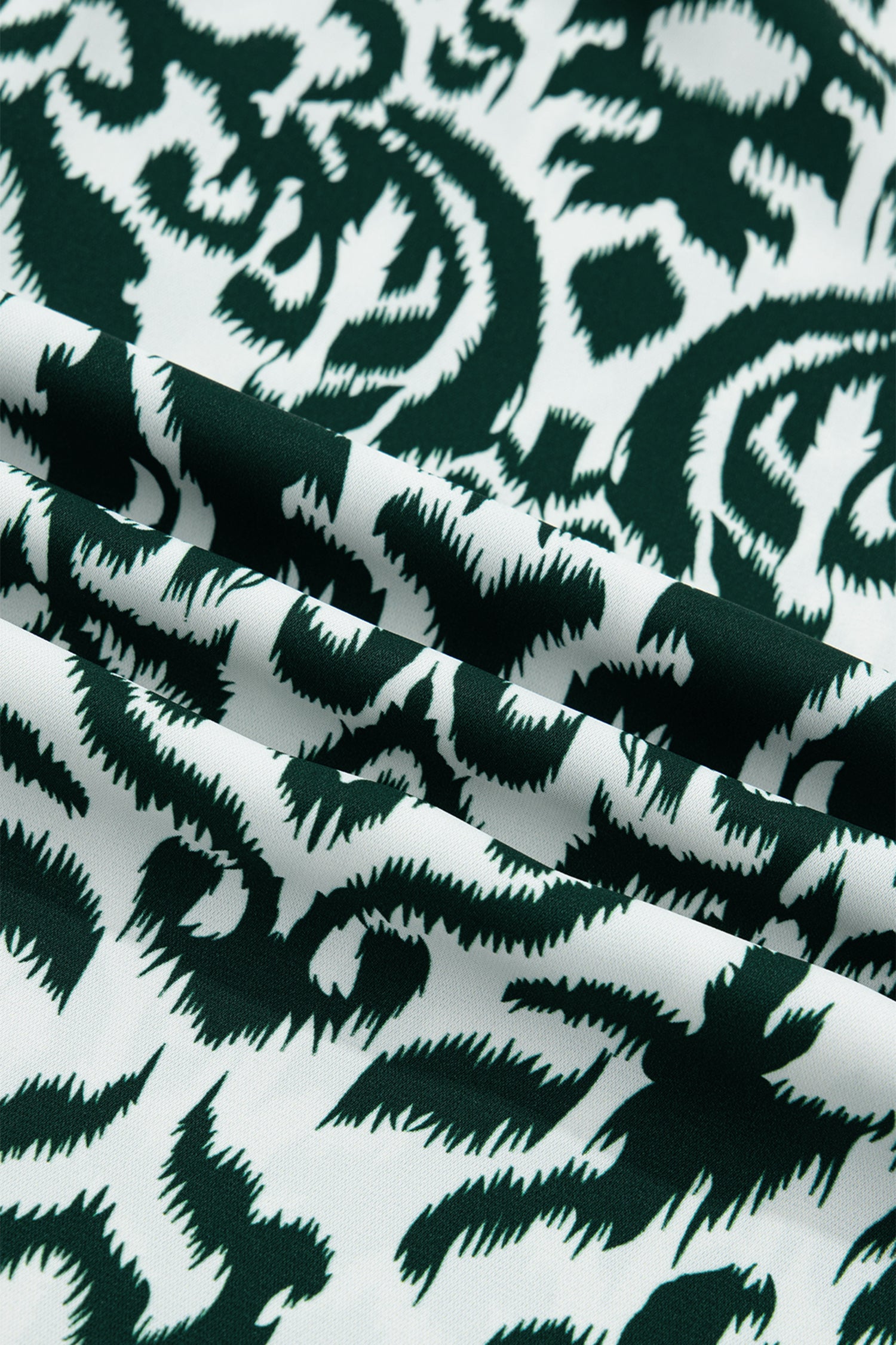Damask Print Ruffled Colour Block Detail Half Sleeve Blouse