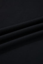 Black Sheer Mesh Patchwork Cap Sleeve T Shirt