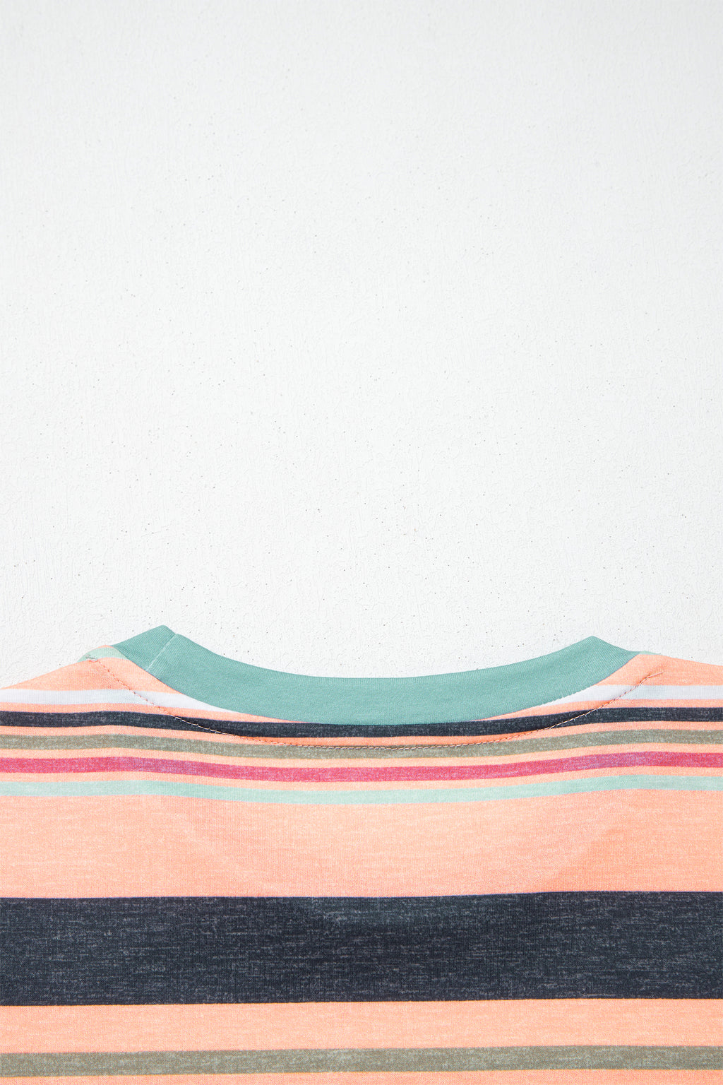 Multicolor Stripes Crew Neck T Shirt