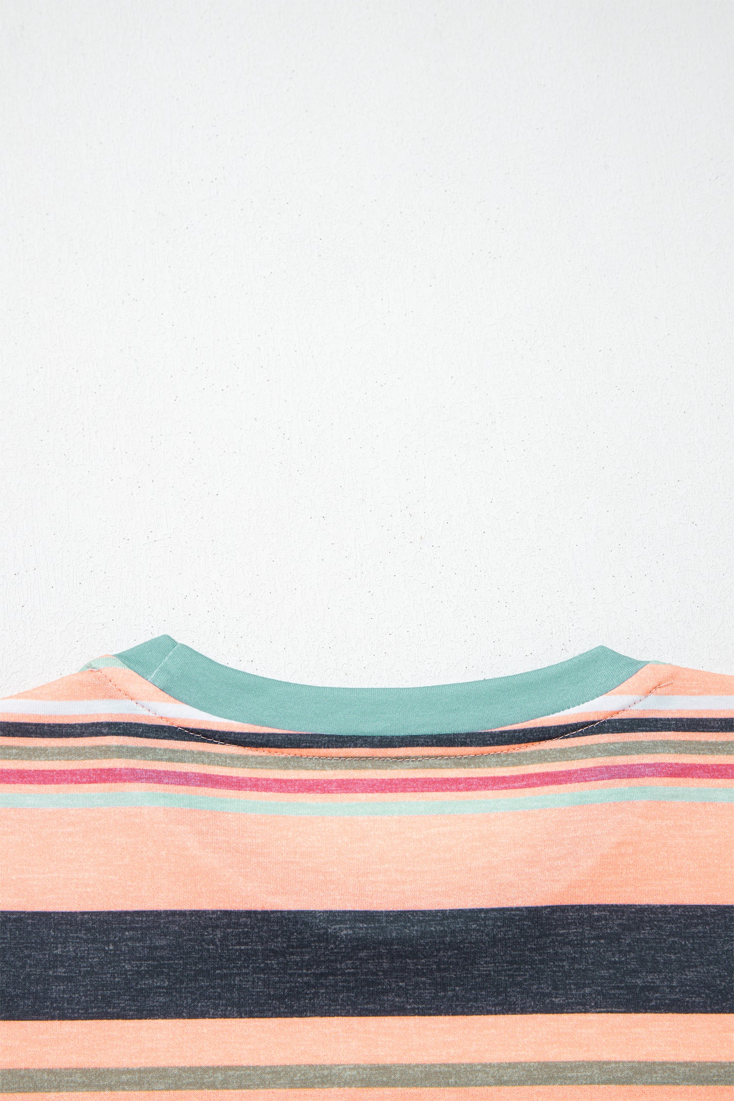 Multicolor Stripes Crew Neck T Shirt