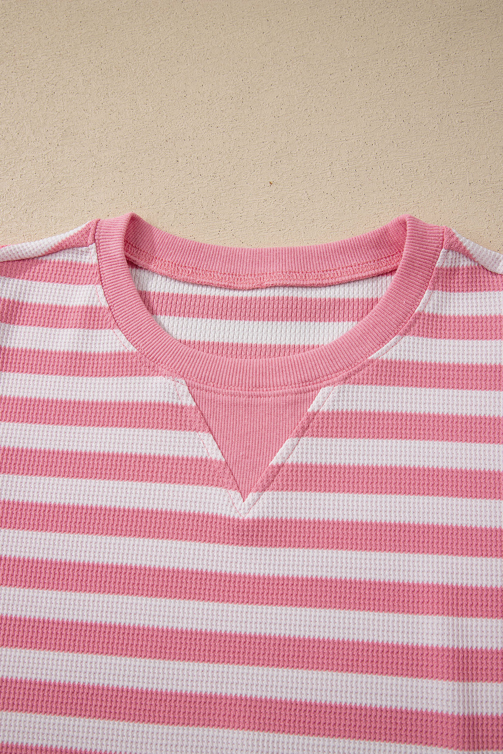 Striped Puff Short Sleeve T Shirt Matching Shorts Set