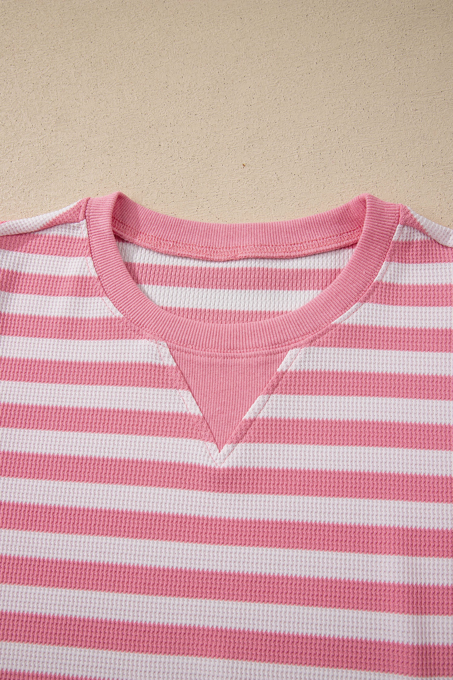 Striped Puff Short Sleeve T Shirt Matching Shorts Set