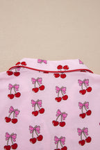 Pink Cherry/Bow Print Short Pyjama Set