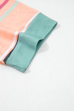 Multicolor Stripes Crew Neck T Shirt