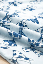 Sky Blue Bow Print Short Pyjama Set