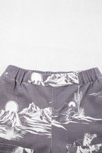 Grey Wild West Riding Vintage Printed Shift Jeans