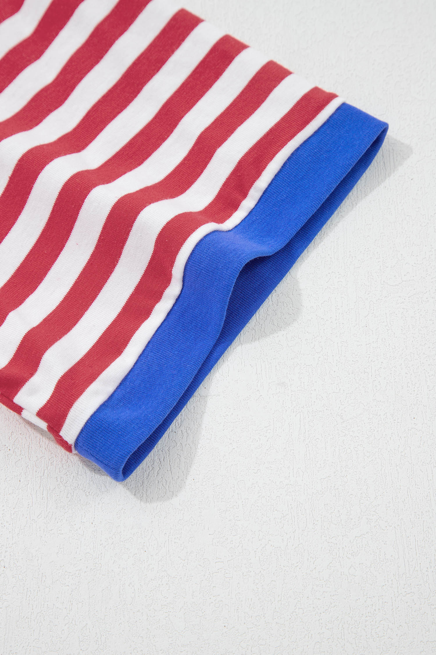 Striped Nautical Tie Contrast Trim Round Neck T Shirt Mini Dress