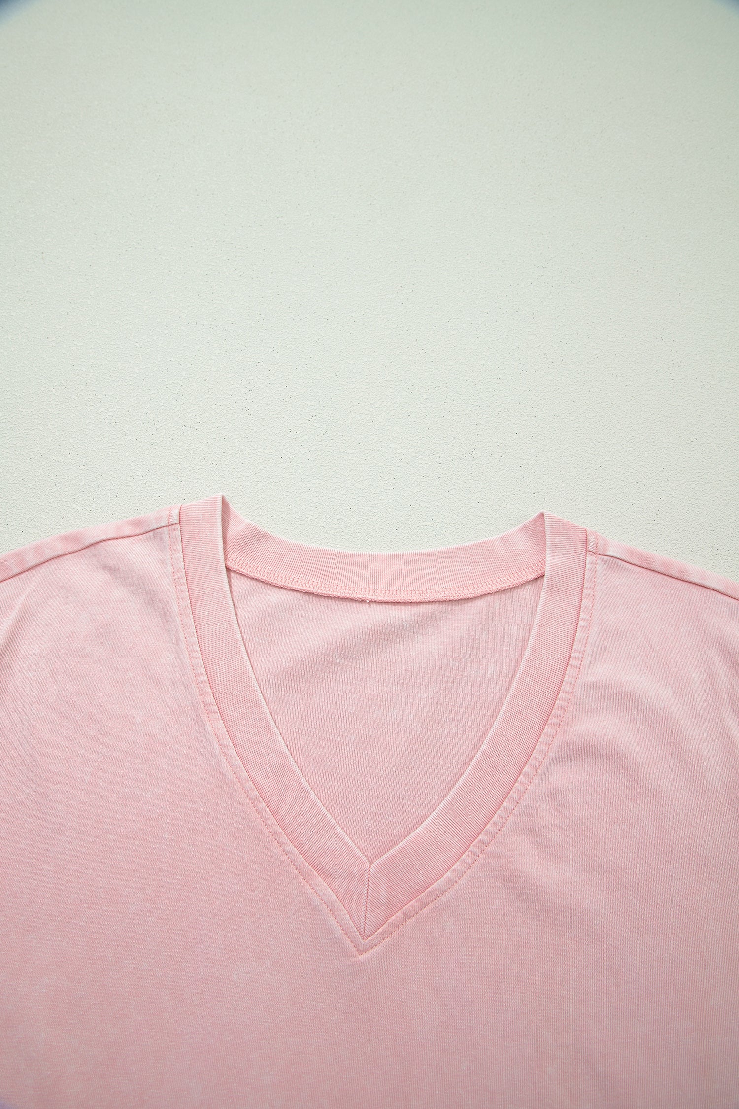 Mineral Wash V Neck Tee Matching Skort Set