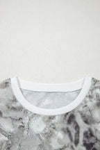 Gray Abstract Woodland Print Slim Fitted T Shirt
