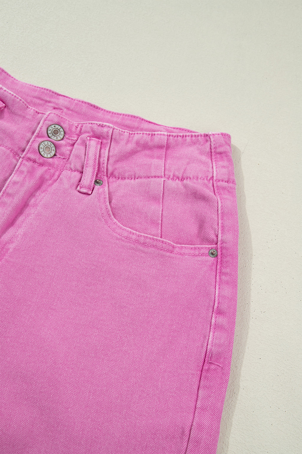 2-Button High Waist Flared Bottom Jeans